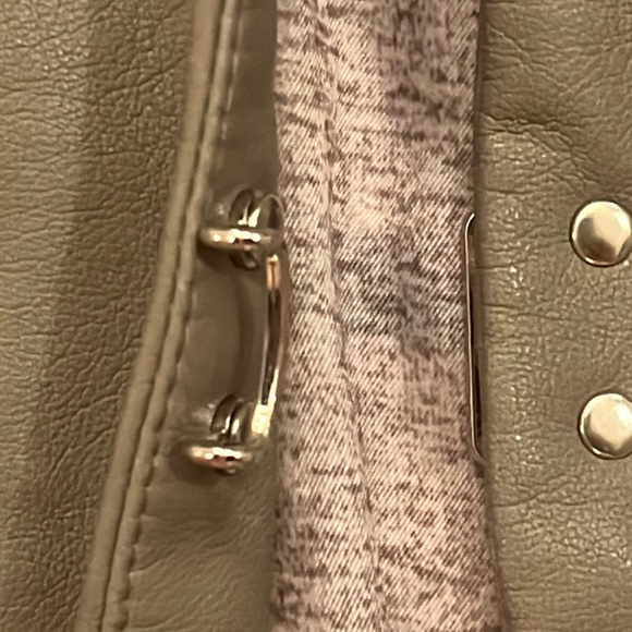 Brand New Grey Vegan Leather Jacket - Picture 3 of 6